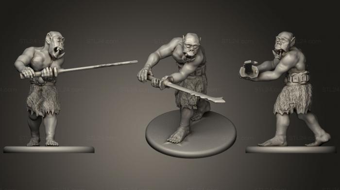 Figurines heroes, monsters and demons (Orc Patrol, STKM_1068) 3D models for cnc